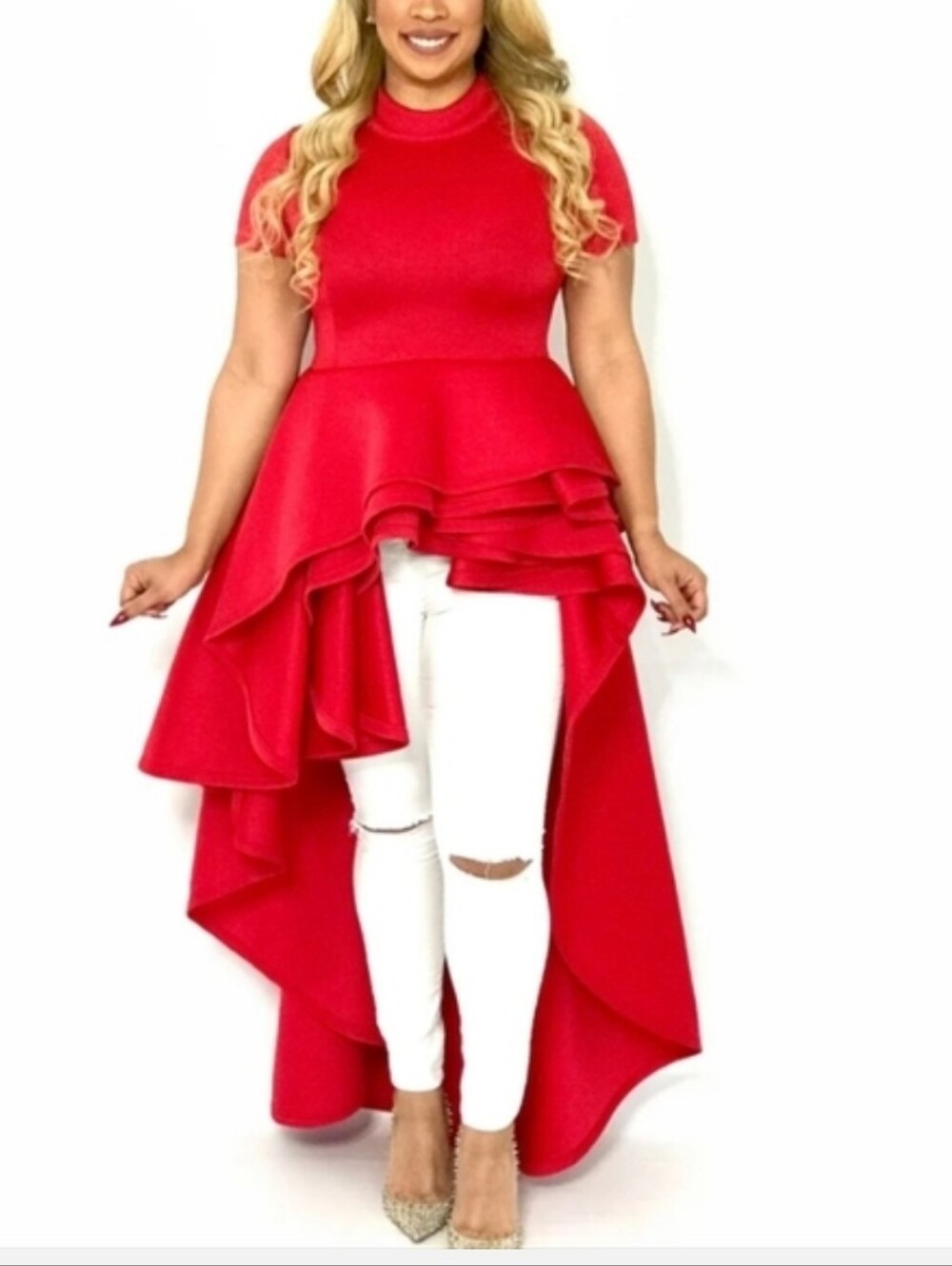 EIEN EUC Red Lace Dress